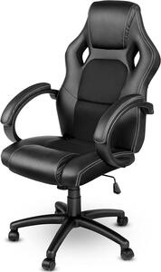 Sedia da direttore, sedia da ufficio, sedia girevole. Comfort per lavorare. Cilindro a gas . Altezza: 121 cm. Colore: nero