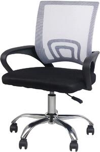 Sedia da ufficio Classic - Sedia ergonomica - Comfort per lavorare - Supporto lombare regolabile - 52x65x(86-95) cm - Nero e grigio chiaro