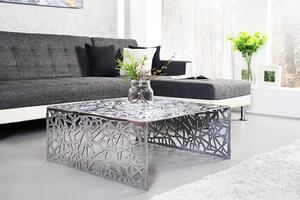 Tavolino di design 60x60 cm in metallo unico decorativo