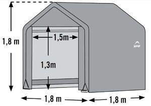 Shelter Logic Casetta da giardino Shed-in-a-Box in metallo Casetta da giardino Armadietto per attrezzi Senza pavimento Casetta da giardino 3,24 m² Tetto a due falde
