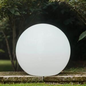 Lampada solare a sfera LED + cambiacolori RGBW dimmer telecomando Ø 50 cm Bianco IP65 luce da giardino luce a sfera da terrazzo lampada da giardino