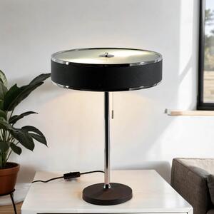 Elegante lampada da tavolo rotonda Ø35cm H: 47cm Moderna lampada da comodino LORSAN in metallo a bassa luminosità in grafite
