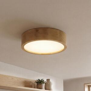 Lampada da soffitto rotonda E27 Ø 27 cm in legno naturale plafoniera moderna