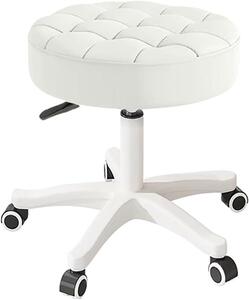 Sedia da ufficio girevole - Sedia regolabile - Comfort per il lavoro da casa - Rotazione a 360 gradi - Seduta di 32 cm - Bianco