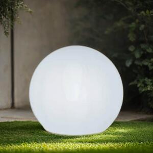 Palla da giardino a LED solare + RGBW cambiacolori dimmer telecomando Ø 60 cm bianco grande IP65 luce da giardino palla da terrazzo lampada da giardino