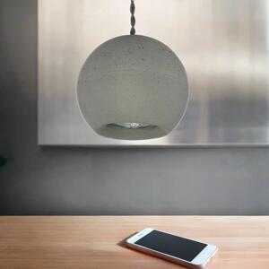 Lampada a sospensione in cemento a forma di palla GEOMETRICA Ø13cm GU10 Moderna lampada a sospensione tavolo da pranzo soggiorno sala da pranzo