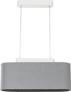 Lampada a sospensione senza tempo BOAT grigio legno tessuto 2 luci accogliente lampada a sospensione soggiorno tavolo da pranzo