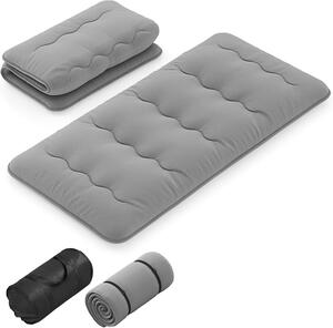 Materassi da futon giapponesi - Tappetini da pavimento pieghevoli - Per un sonno confortevole - Copertura rimovibile - 90 x 200 cm - Grigio