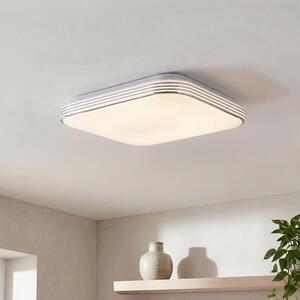 Lampada da soffitto in metallo LED sensore di movimento IP44 larghezza 33 cm bianco quadrato bianco neutro 4200 K 3560 lm