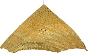 Lampada da soffitto / lampada a sospensione, realizzata a mano a Bali con materiali naturali, bambù - modello Rice Field, giallo, 20*41*38 cm, lampade a sospensione in materiali naturali
