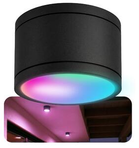 SSC-LUXon CELI-WX Faretto da superficie per bagno piatto IP44 incl. lampada LED GX53 compatibile con Alexa, Siri e Google - Spot WiFi Smart LED RGB+W