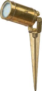 Robusto lampione da giardino con picchetto di terra in ottone massiccio IP64 antiruggine TEMBI lampada da esterno sentiero giardino