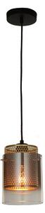 Lucande lampada a sospensione Sterzy, Ø 15 cm, grigio, vetro, E27
