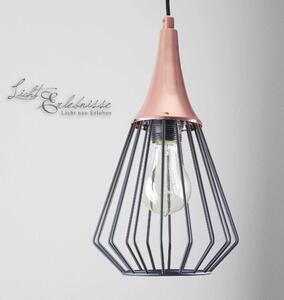 Lampada a sospensione vintage "Nora" in rame nero metallo lampada a sospensione soggiorno sala da pranzo tavolo da pranzo