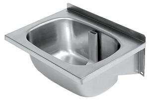 Lavello a incasso KWC KP, modello SIRIUS, in acciaio inossidabile, dimensioni 600x276x500 mm, da montare a parete, con vasca saldata a filo, dotato di valvola a colonna, confezione singola