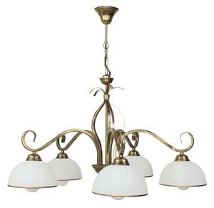 Lampada a sospensione per sala da pranzo soggiorno in oro antico bianco vetro metallo luce a sospensione