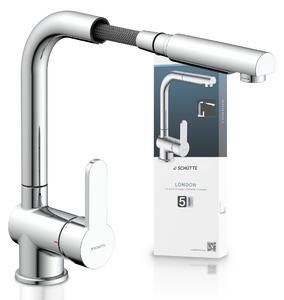 79700U LONDON Miscelatore per lavello, cromato, con bocca estraibile