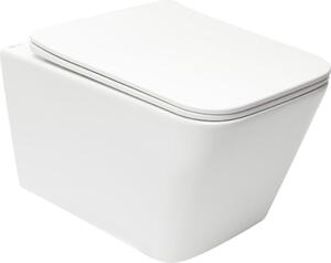 BB EDGY WC sospeso senza brida con sedile WC SoftClose TakeOff, bianco