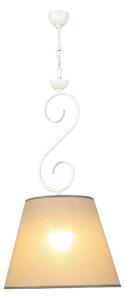 Lampada a sospensione in tessuto casa di campagna beige bianco accogliente E27 ABUELA lampada per sala da pranzo lampada per soggiorno