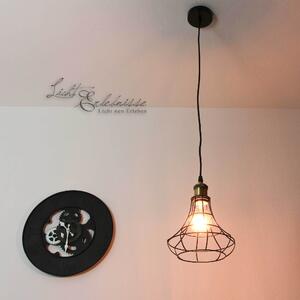 Lampada a sospensione vintage GORDON nero bronzo metallo E27 elegante lampada a sospensione soggiorno tavolo da pranzo