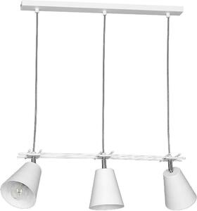 Lampada a sospensione funzionale (profondità fino a: 0,8 m, a 3 luci, moderna, in bianco, paralume a imbuto) faretto a sospensione per la sala da pranzo lampada a sospensione lampada a sospensione lampada a sospensione lampada a sospensione
