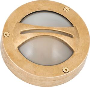 Applique da esterno IP64 GX53 Ø 14 cm vetro vero ottone marittimo applique da esterno cortile giardino