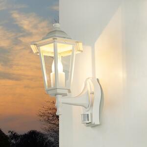 Lampada da parete per esterni "Paris" con rilevatore di movimento bianco-oro E27 nostalgica luce da esterno balcone