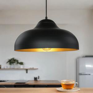 Lampada a sospensione oro nero Ø 40 cm E27 metallo sala da pranzo cucina luce a sospensione