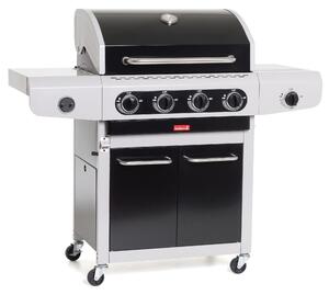 Barbecook Siesta 412 Barbecue a gas Black Edition, potenza 14 kW, nero, 132 x 55,7 x 118,8 cm