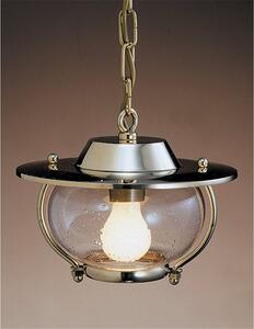 Lampada a sospensione E27 in vetro e ottone Art Nouveau