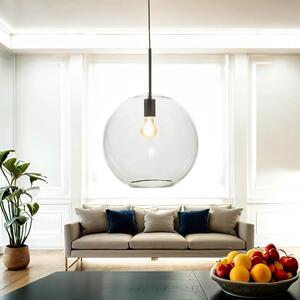 Lampada a sospensione in vetro Ø 36 cm paralume a sfera regolabile in altezza lampada a sospensione retrò sala da pranzo soggiorno
