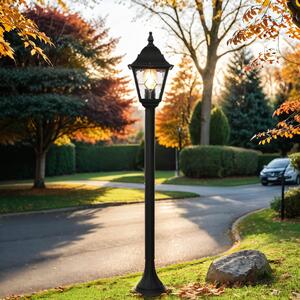 Luce da sentiero nera 109 cm alluminio vetro colorato E27 luce da esterno terrazza ingresso giardino