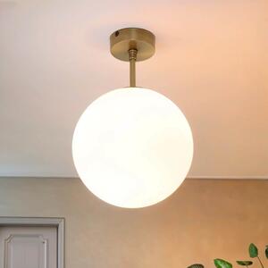 Plafoniera fatta a mano palla di vetro in vero ottone rotonda design vintage lampada da soffitto soggiorno cucina