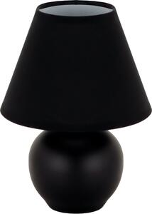 Lampada da tavolo in tessuto ceramico E14 24 cm nero rotonda moderna in Vetroceramica