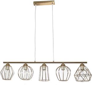 Lampada a sospensione per tavolo da pranzo in ottone Lampada a sospensione in metallo a 5 luci per sala da pranzo