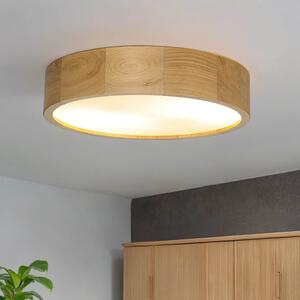 Lampada da soffitto rotonda Ø 37 cm E27 in legno naturale Plafoniera moderna