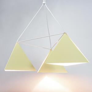 Lampada a sospensione moderna "Set Color" in metallo giallo a 3 luci per soggiorno, sala da pranzo e tavolo da pranzo