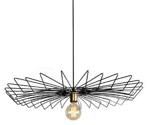 Lampada a sospensione con paralume rotondo in filo metallico nero Ø 78,5 cm lampada a sospensione da cucina luce a sospensione tavolo da pranzo
