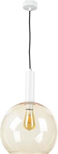 Versatile lampada a sospensione LYSITOS paralume in vetro ambrato lampada a globo rotonda retrò cucina sala da pranzo