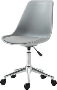 Sedia da scrivania per bambini - Sedia girevole con schienale avvolgente - Ideale per lo studio - Regolabile in altezza in modo continuo - Altezza: 96 cm - Grigia