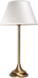 Lampada da comodino E14 36 cm bianco bronzo in tessuto vero ottone lampada da comodino classica