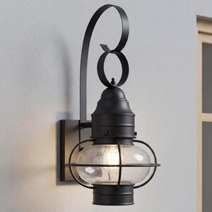 Lampada da parete per esterni giardino cortile IP23 nero E27 vetro metallo lampada da parete esterna vintage