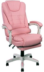 Sedia da scrivania di design, sedia da ufficio, sedia da corsa, poltrona direzionale con poggiapiedi, colore: rosa