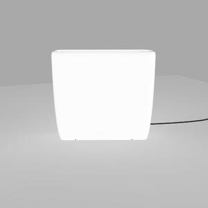 Vaso da fiori illuminato per esterni con spina Cavo L: 79 cm Bianco E27 Luce per esterni Luce decorativa Vaso per fioriere