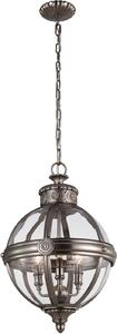 Lampada a sospensione E14 in vetro nichel metallo vintage