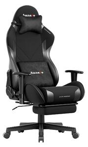 Huzaro Force 5.7 Black - Sedia da gioco, braccioli 2D, inclinazione 155°, poggiapiedi, cuscino cervicale e lombare, certificata SGS, 136 kg