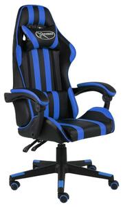 VidaXL Sedia da gioco in ecopelle nera e blu