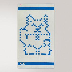 Telo Mare 100X180 Pixel Toys 2 BLUE Cotone Caleffi
