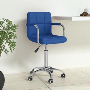 VidaXL Sedia da ufficio girevole in tessuto blu