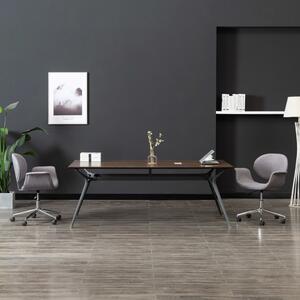 VidaXL Sedia da ufficio girevole in tessuto grigio
